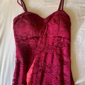 Red Lace Mendocino Dress